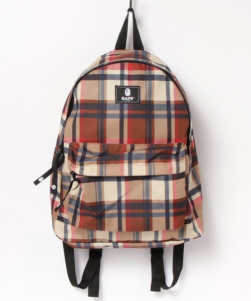 A BATHING APE 「A APE」 リュック FREE レッド メンズ