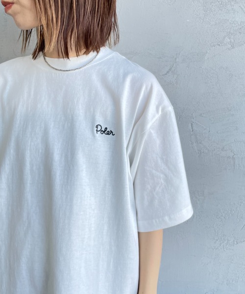 tシャツ 「POLeR/ポーラー」 別注 フラワー バックプリント ショートスリーブTシャツ レディース メンズ セール】[POLeR/ポーラー] 別注 POPPY フラワーバックプリント
