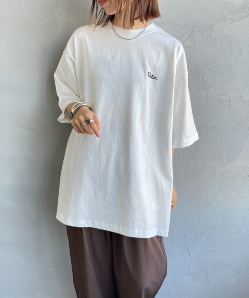 POLeR tシャツ 「POLeR/ポーラー」 別注 フラワー バック