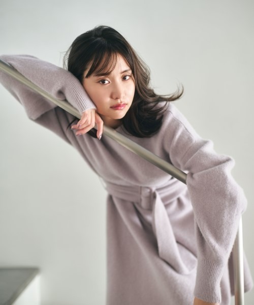 「SNIDEL」 ニットワンピース FREE ベージュ レディース_画像5