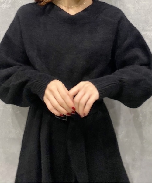 「SNIDEL」 ニットワンピース FREE ベージュ レディース_画像10