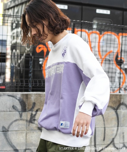 「STARTER」 スウェットカットソー LARGE ブラック メンズ