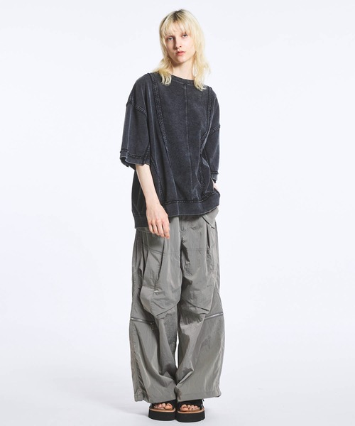 パラシュートワイドパンツ　メゾンスペシャル　グレー MAISON SPECIAL パンツ 「UNISEX」Parachute Wide Pants