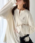 tシャツ 洒落感アップのこなれT。胸刺繍ワッフ...の詳細画像1