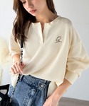 tシャツ 洒落感アップのこなれT。胸刺繍ワッフ...の詳細画像2