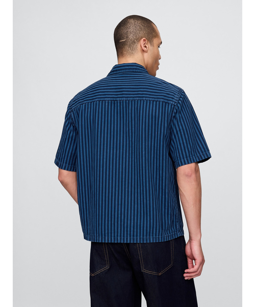 とまとま GAP シャツ デニム ストライプシャツ メンズ : ZOZOTOWN Yahoo