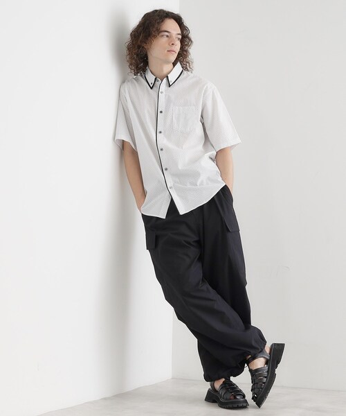 tk.TAKEO KIKUCHI（ティーケータケオキクチ） シャツ 2枚衿ドット柄