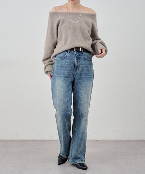 SHENERY（シーナリー） ニット セーター ファーウールオフショルニット