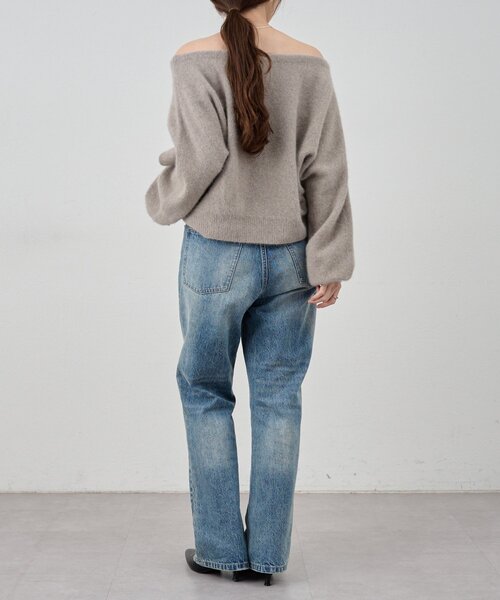 SHENERY（シーナリー） ニット セーター ファーウールオフショルニット