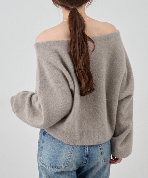 SHENERY ファーウールオフショルニット セール】ファーウールオフショルニット（ニット/セーター）｜SHENERY