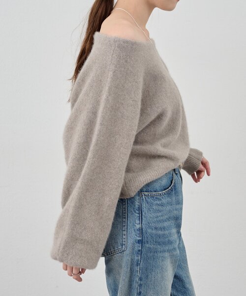 SHENERY（シーナリー） ニット セーター ファーウールオフショルニット