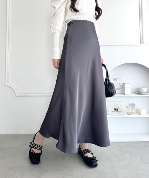 Loueme ロング スカート サテンマーメイドスカート : ZOZOTOWN Yahoo
