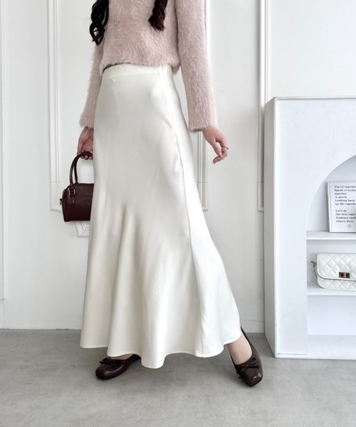 Loueme ロング スカート サテンマーメイドスカート : ZOZOTOWN Yahoo