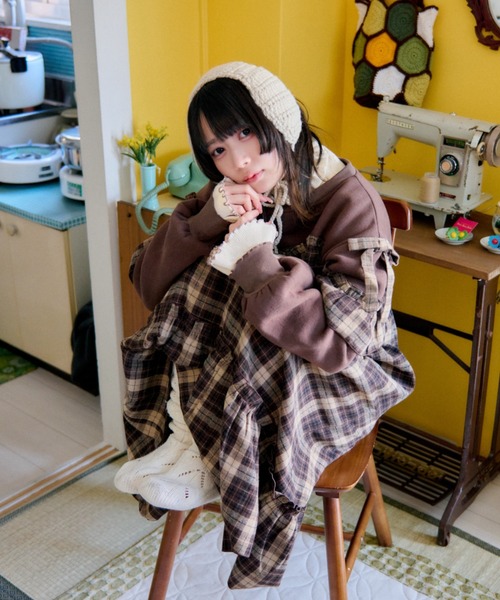 kutir 「kutir」 長袖ワンピース SMALL ネイビー レディース