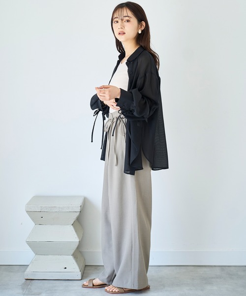ブラウス シャツ 無地ストライプ柄シャーリングシャツ レディース 楽天市場】【店内全品30％OFFクーポン】8/5 23:59まで