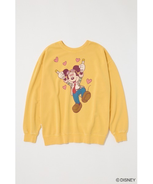 マウジートレーナーディズニー moussy - 5回着用！moussy Disney ミッキー刺繍切り替え
