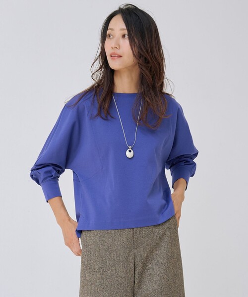 tシャツ ポンチ ボートネック カットソー レディース_2