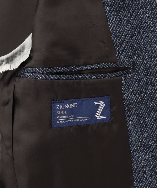 ジャケット テーラードジャケット 「ZIGNONE SOUL / ジニョーネ ソウル」 ウールシルクツイード ジャケット メンズの画像