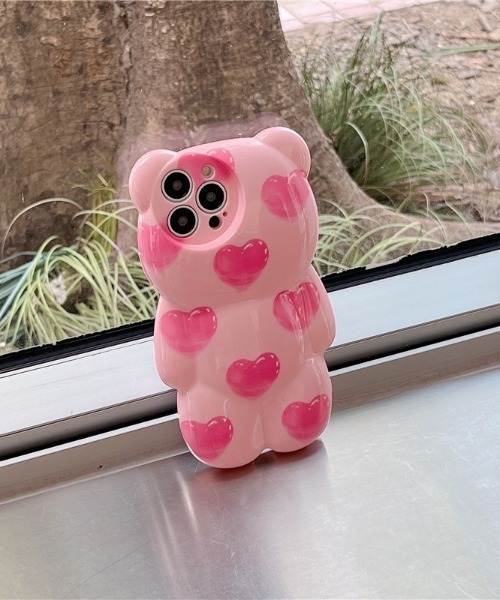 スマホケース テディベア ハート iPhone ケース 13.15.15Pro.16.16Pro