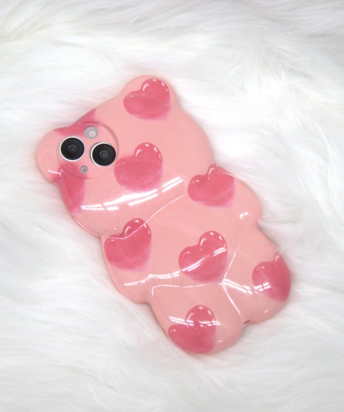 スマホケース テディベア ハート iPhone ケース 13.15.15Pro.16.16Pro