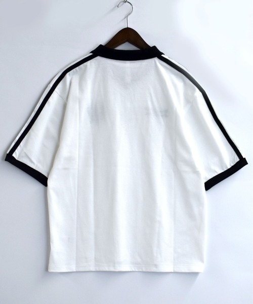 「Starting Over」 半袖ポロシャツ M ホワイト メンズ_画像7