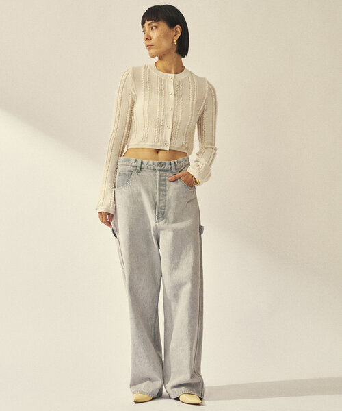 Whim Gazette ウィムガゼット　今期GEMINI フリルカーディガン Whim Gazette（ウィム ガゼット） 「GEMINI」カーディガン FREE オフ