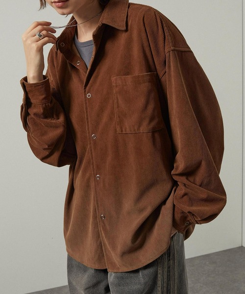 シャツ 「Alfred Alex」ヴィンテージ加工ピグメント グラデーション