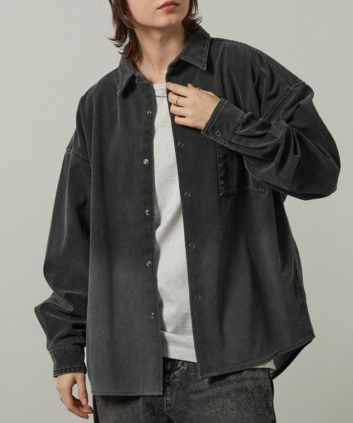 シャツ 「Alfred Alex」ヴィンテージ加工ピグメント グラデーション
