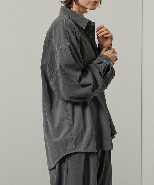 シャツ 「Alfred Alex」ヴィンテージ加工ピグメント グラデーション