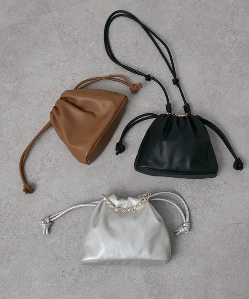 Lui's（ルイス） ショルダーバッグ バッグ 3WAY巾着チェーンバッグ