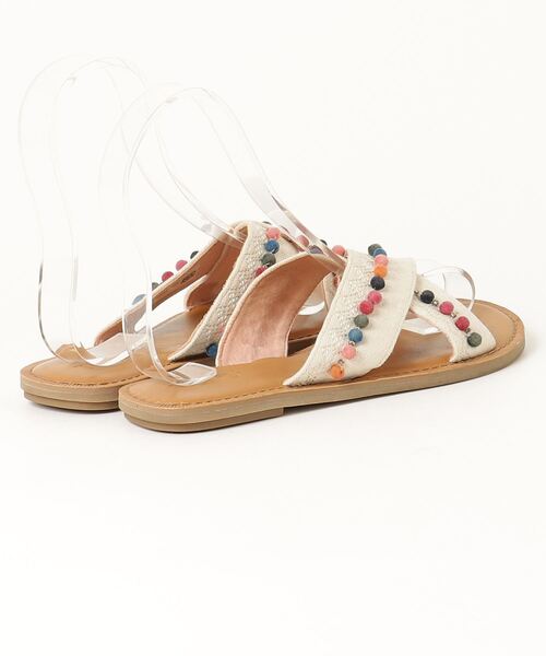 「TOMS」 フラットサンダル US6 ベージュ レディース_画像2