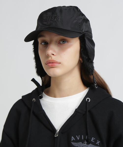 moussy AVIREX F/FUR フライトキャップ AVIREX（アヴィレックス） キャップ フライトキャップ フェイクファー