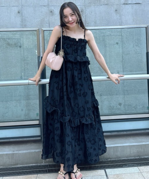 SNIDEL（スナイデル） キャミソールワンピース 0 ブラック レディース