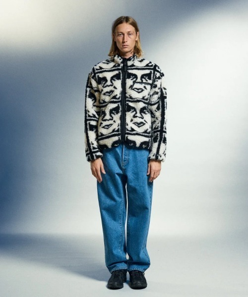 OBEY（オベイ） ブルゾン アウター OBEY REPEATED ICON SHERPA JACKET