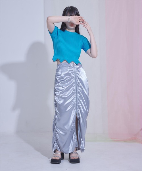 「miette」 長袖ニット FREE オフホワイト レディース_画像2