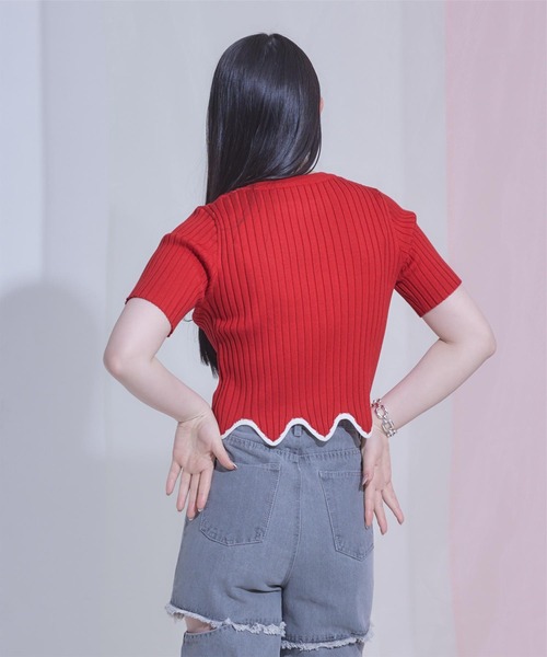 「miette」 長袖ニット FREE オフホワイト レディース_画像7