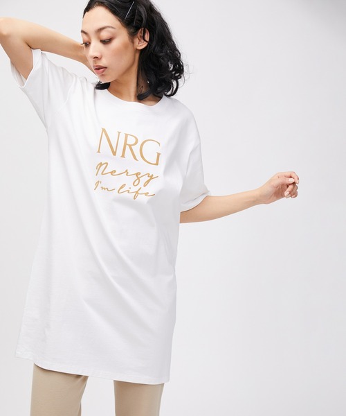 「NERGY」 Tシャツワンピース FREE ホワイト レディース_画像8