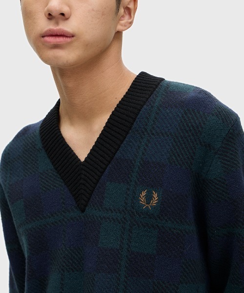 FRED PERRY（フレッドペリー） セーター ニット Black Watch Tartan