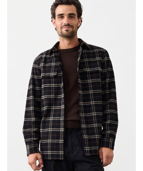 ブラックフリース　バナナの葉柄の長袖BDシャツ　米国製　BB4 BANANA REPUBLIC（バナナリパブリック） シャツ BANANA REPUBLIC