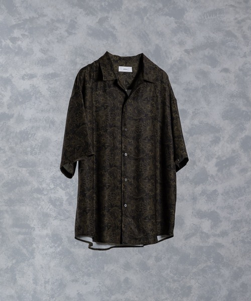 「ADRER」 半袖シャツ SMALL ブラック×レッド メンズ_画像4