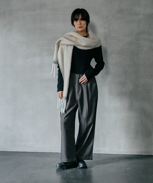 LEPSIM（レプシィム） ストール マフラー 配色無地ストール 587985