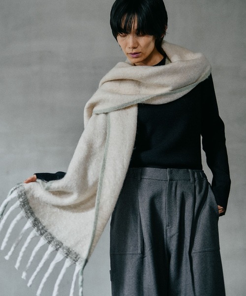 LEPSIM（レプシィム） ストール マフラー 配色無地ストール 587985