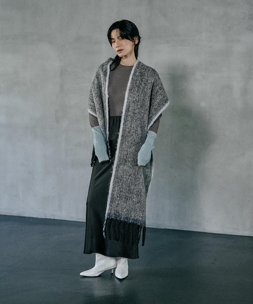 LEPSIM（レプシィム） ストール マフラー 配色無地ストール 587985