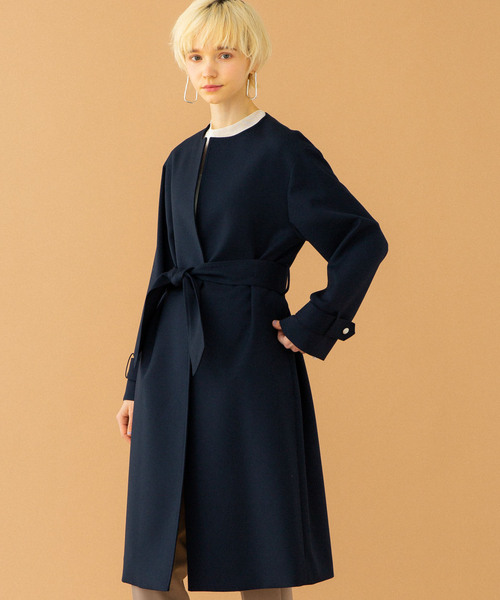 【美品】Unlted Tokyo ノーカラーコート　ベージュ 1 UNITED TOKYO（ユナイテッドトウキョウ） ノーカラーコート 1 ベージュ