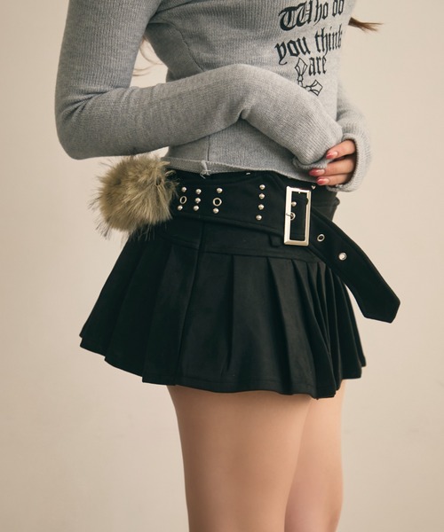 TITTY＆CO.（ティティーアンドコー） スカート スタッズベルト付き
