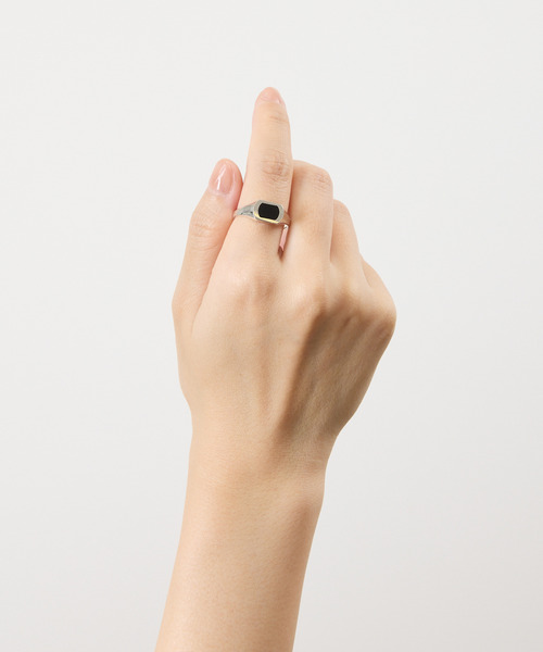 指輪 リング Muff マフ / シルバー925オニキスシグネットリング R4A