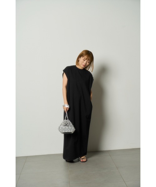 「MIESROHE」 ノースリーブワンピース FREE グレー レディース_画像7