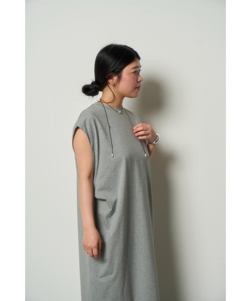 「MIESROHE」 ノースリーブワンピース FREE グレー レディース_画像8