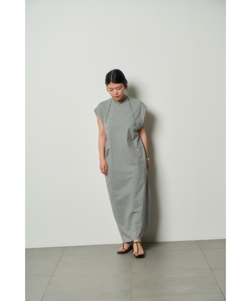 「MIESROHE」 ノースリーブワンピース FREE グレー レディース_画像9