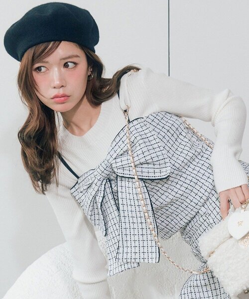 Olive des Oliveリボン　ビスチェ　ピンク　セットアップ　ワンホン インフルエンサー企画】miko リボンビスチェセット | OLIVE des OLIVE
